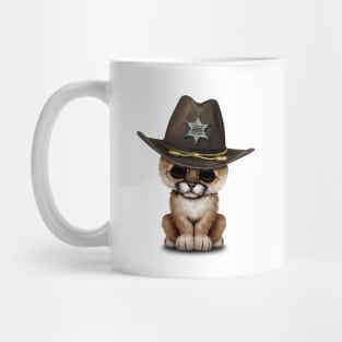 Cute Baby Cougar Cub Sheriff Mug